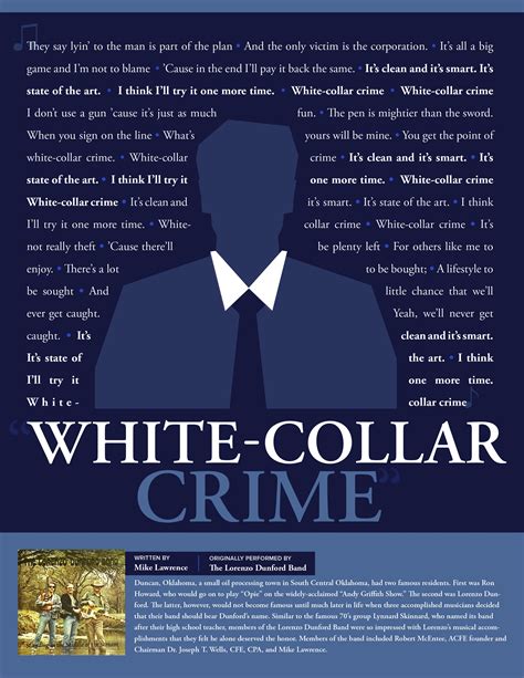 Behind the Music: "White-Collar Crime" Song Lyrics — Fraud Conference News