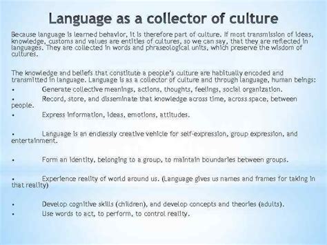 Interaction Between Language And Culture 1 Language as