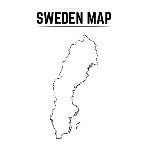 Outline Simple Map of Sweden 3087779 Vector Art at Vecteezy