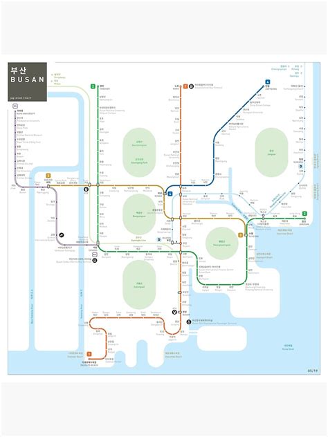 "Busan Metro Map" Art Print by jugcerovic | Redbubble