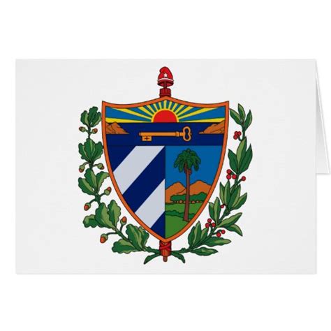 Cuba Coat of Arms Greeting Card | Zazzle