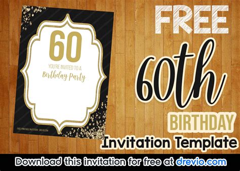 19+ 60Th Birthday Invites Free Template Pics | Free Invitation Template