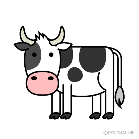 Simple Cow Clip Art Free PNG Image｜Illustoon