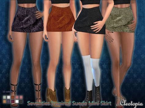 Set47- Seventies Suede Mini Skirt - The Sims 4 Catalog | Mini skirts, Suede mini skirt, Sims 4 ...