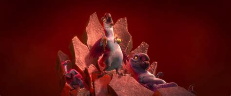 Image - Gavin, Gertie, and Roger on lava throne.jpg | Ice Age Wiki | FANDOM powered by Wikia