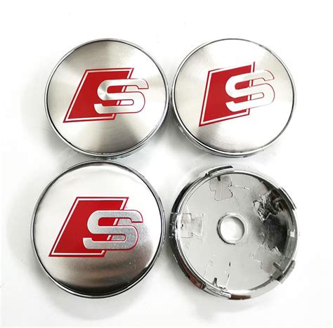 SET 4 Pcs, Audi S Wheel Center Caps, Audi S Wheel Caps, Audi S Center ...