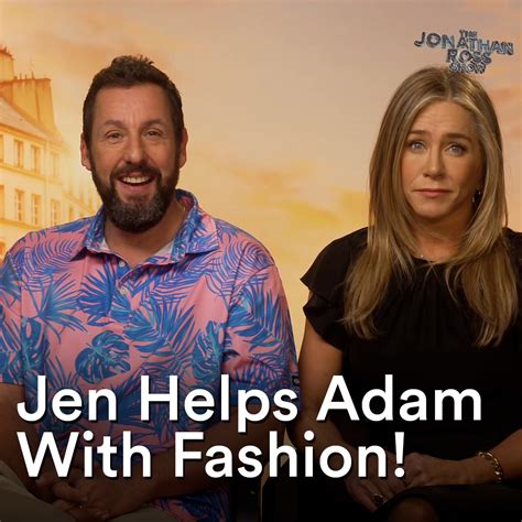 Jennifer Aniston Helps Adam Sandler Dress | The Jonathan Ross Show ...