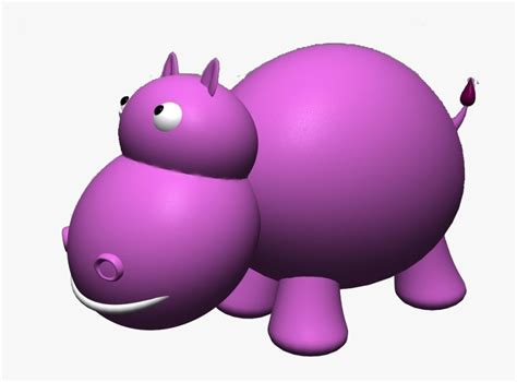 Clip Art Purple Hippo Cartoon - Purple Cartoon Hippo, HD Png Download ...