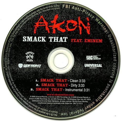 Promo, Import, Retail CD Singles & Albums: Akon - Smack That - (Promo CD Single) - 2006