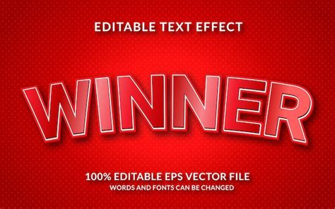 Premium Vector | Creative winner text effect