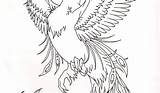 Phoenix Tattoo Coloring Pages Sketch Page sketch template