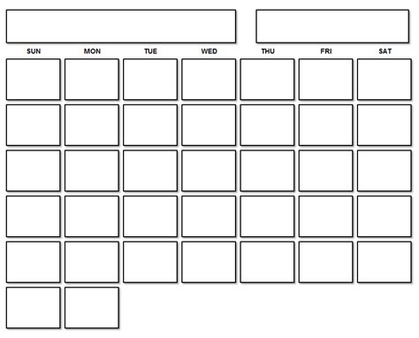 Blank Calendar Template | Printable blank calendar, Blank calendar pages, Printable calendar grid