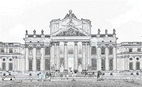 Blenheim Palace Facade as Line Drawing | Using the "edge" ef… | Flickr