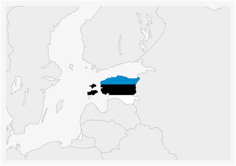 Estonia map highlighted in Estonia flag colors 12897931 Vector Art at Vecteezy