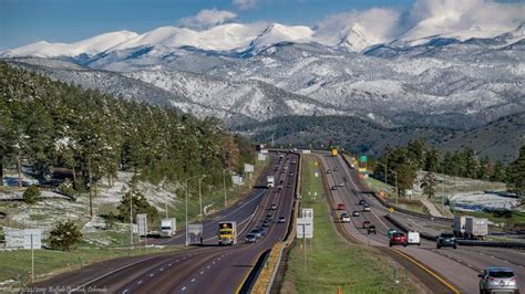 Panoramic View....going West on Hwy I-70, just outside Denver. | Weather science, Meteorologist ...