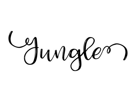 Jungle SVG Lettering Typography Graphic by islanowarul · Creative Fabrica