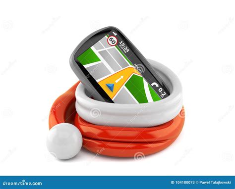 GPS Navigation Inside Santa Hat Stock Illustration - Illustration of navigation, system: 104180073