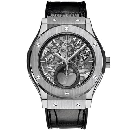 Elegant And Unique Hublot Replica Classic Fusion Aeromoon Moonphase Skeleton Timepiece - Best ...