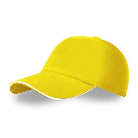 Premium Vector | Yellow cap mockup realistic style vector illustration