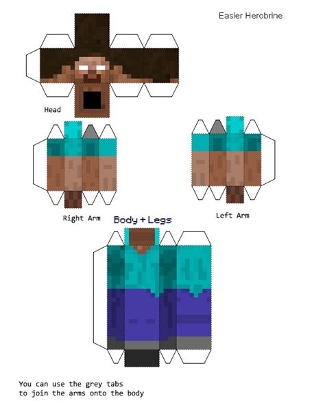 Papercraft Easier Herobrine | Papercraft minecraft skin, Minecraft wallpaper, Minecraft crafts