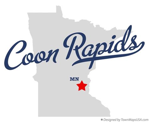 Map of Coon Rapids, MN, Minnesota