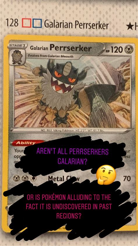 Galarian Perrserker? : r/pokemoncardcollectors