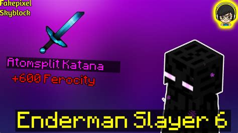 Fakepixel Skyblock - Got Eman Slayer Lvl 6 and Atomsplit Katana - YouTube