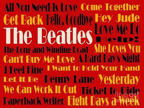 The Beatles 20 Classic Rock Songs 2 Digital Art by Andee Design - Pixels