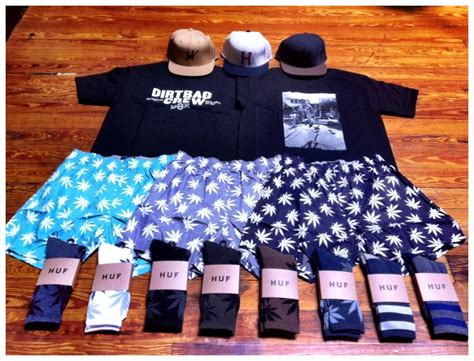 RELIEF SKATE SUPPLY: NEW HUF CLOTHING SOCK, TEES, AND HATS