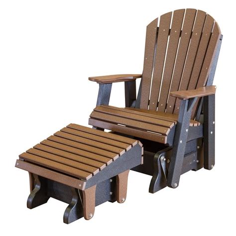 Amish Heritage Poly Adirondack Chair Glider | Outdoor furniture chairs ...