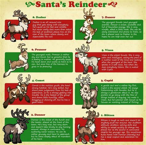 Reindeer Facts, Santas Reindeer Names, Santa Claus Reindeer, Christmas Reindeer, Christmas ...