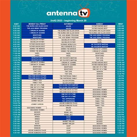 Antenna TV Spring 2023 Schedule; Rewind TV Spring 2023 Schedule - SitcomsOnline.com News Blog