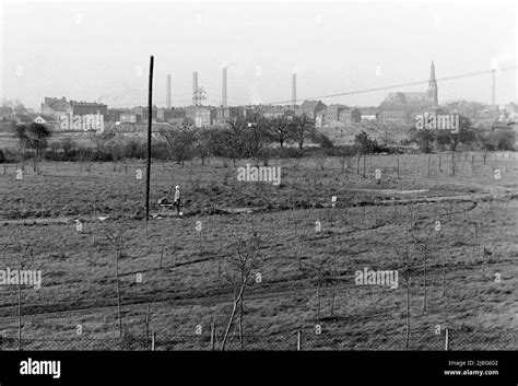 Landschaft bei Kattowitz, Woiwodschaft Schlesien, 1967. Landscape near Katowice, Silesia ...