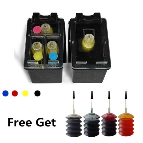 Refillable ink cartridge Replacement for hp 63 Deskjet 1110 1112 2132 ...