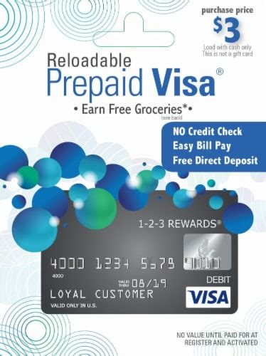 Kroger Visa 1-2-3 Rewards Reloadable Prepaid Debit Card, 1 ct - Fred Meyer