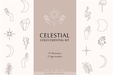 Celestial Logo Elements Collection - Design Cuts