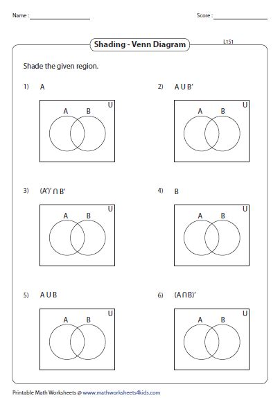 Primary Venn Diagram Worksheet