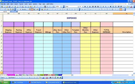 50 Profit And Loss Excel Spreadsheet