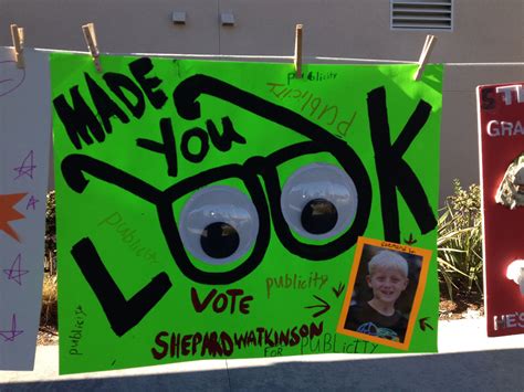 Shepard's school election poster, elementary school School Campaign Ideas, School Campaign ...