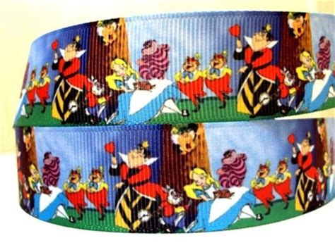 Disney's Alice in Wonderland Ribbon 1 High Quality Grosgrain Ribbon by the Yard Great for Hair ...