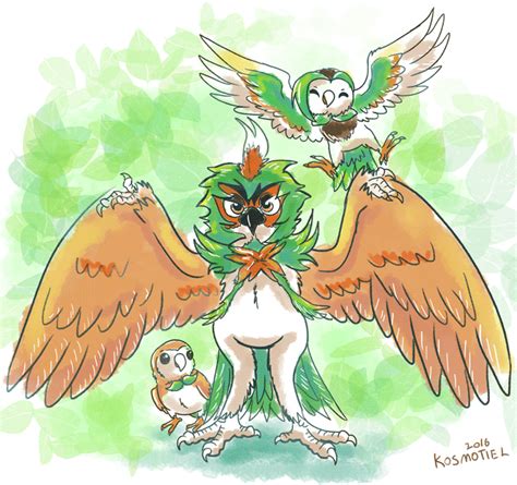 Rowlet Evolution - GIF by Kosmotiel on DeviantArt