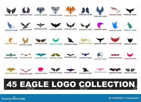 45 Eagle Logo Collection Vector Illustration Stock Vector - Illustration of icon, eagle: 132639435