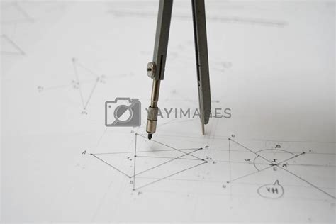 Technical drawing with drafting compass, paper by mynameg3rard Vectors ...