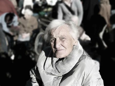 woman, standing, looking, dependent, dementia, old, age, alzheimer's, retirement home, care for ...