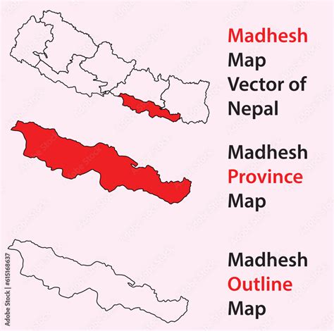 Madhesh map vector of nepal,Madhesh Province of nepal, madhesh line map ...