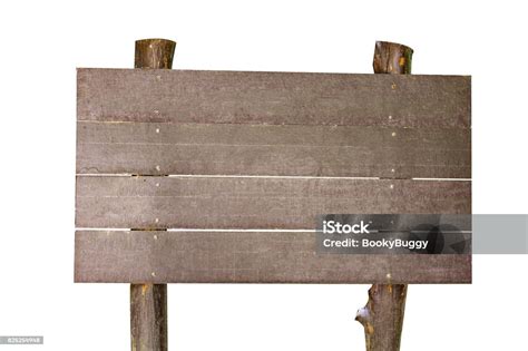 Isolated Announcement Wooden Board On White Background Stock Photo ...