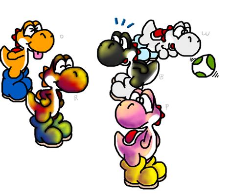 Yoshi colors- unfinished by Sammytabbycat on DeviantArt