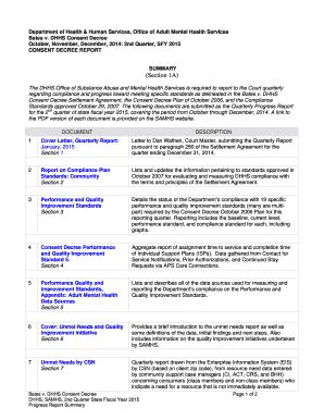 Fillable Online CONSENT DECREE REPORT Fax Email Print - pdfFiller