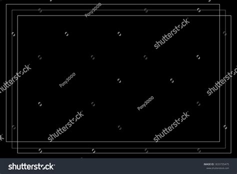 Border Frame On Black Background Linear Stock Vector (Royalty Free ...