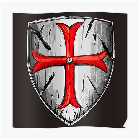 "Crusader Shield" Poster for Sale by emperors-vault | Redbubble